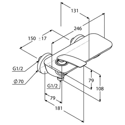 Kludi Balance - Opbouw douchekraan, wit/chroom 527109175