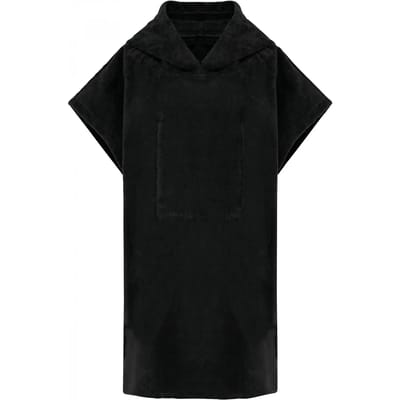 PROACT® Kinderponcho met capuchon van badstof PA582 - Black - 6/10 years (6/10 ans)