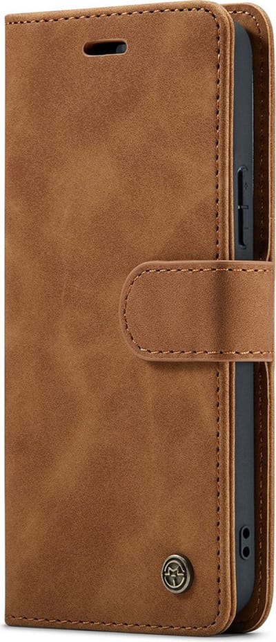 CaseMania Bookcase hoesje geschikt voor Oppo Reno 12 Pro/Reno 12 - Effen Cognac - Kunstleer - 2-in-1 Magnetisch Uitneembaar Design