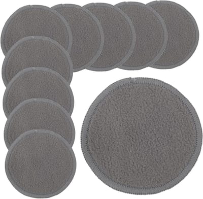Gezichtsreinigingspads Katoen - Wattenschijfjes Herbruikbaar - Make-up Verwijderen - Super Zacht Materiaal - 8x8x0.3 cm - Zwart
