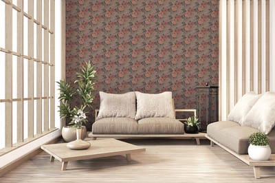 VISSEN BEHANG | Dierenprint - bruin rood zwart - A.S. Création Metropolitan Stories 2
