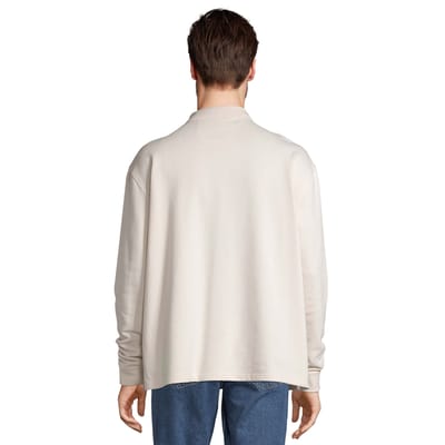 SOLS Unisex Heritage Polo Neck Sweatshirt voor volwassenen (Gebroken wit)