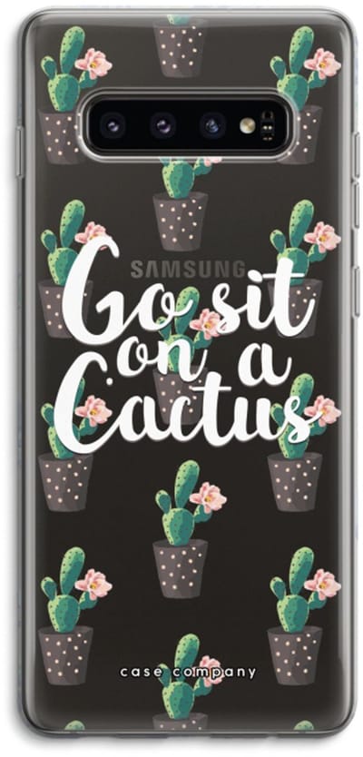 Case Company® - Hoesje geschikt voor Samsung Galaxy S10 4G hoesje - Cactus quote - Soft Cover Telefoonhoesje - Bescherming aan alle Kanten en Schermrand