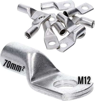 10 stuks Kalitec HR70-12 standaard buiskabelschoenen 70 mm² M12 I zonder kijkgat I Made in Germany