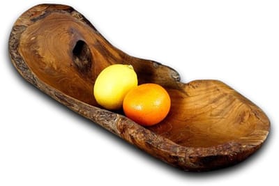 Teakhouten Fruitschaal Dorito – 50 cm – Handgemaakt Wortelhout – Uniek & Duurzaam – Rico & Plato