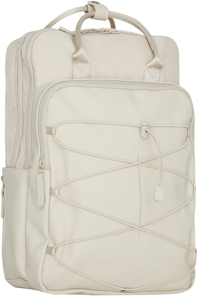 New Rebels Trondheim Rugzak – Laptop Rugtas 15,6 inch – Schooltas & Werktas – Waterafstotend – 18L – Nylon/PU – Beige