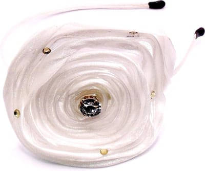 Diadeem met bloem+diamanten wit