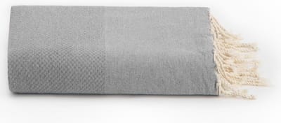 Lantara Plaid Grand Foulard Wafel - Grijs - Katoen - 190x300cm