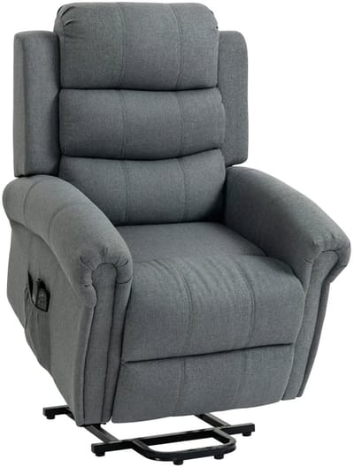 Elektrische Massagestoel - Massagefauteuil met Liftfunctie en Verwarming - 8 Vibratiekoppen - 3 Standen - Kantelbaar tot 150° - tot 135 kg - met Afstandsbediening - Relaxfauteuil - Seniorenstoel - TV Stoel - Relaxstoel - Grijs