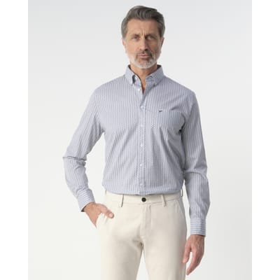 Campbell Casual Overhemd Donkerblauw Heren