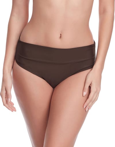 Merry Style MS-VO-M72W Dames Zwembroek - Zwemshorts - Bikinibroekje - Elastische tailleband - Polyamide & Elastaan - Bruin (8157) - 38