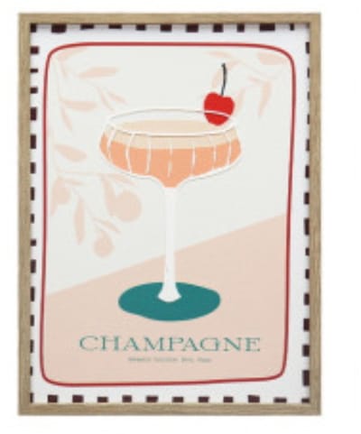 Champagne schilderij - Item Int.