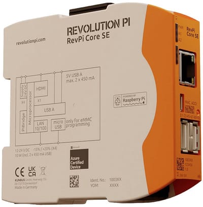 Revolution Pi by Kunbus RevPi Core SE 16 GB PR100366 PLC-aansturingsmodule 24 V/DC