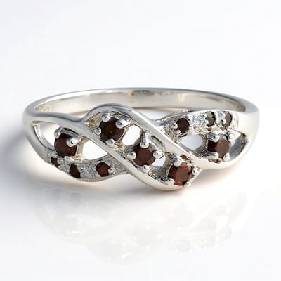 Cavill - 925 Sterling Zilver Ring - Platinum Verguld - 0,255 ct Fancy Diamanten - Ronde Briljant - Elegante Vrouwenring
