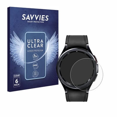 Savvies - Screenprotector voor Samsung Galaxy Watch 6 Classic (47 mm) - Folie Beschermfolie transparant 6 Stuks