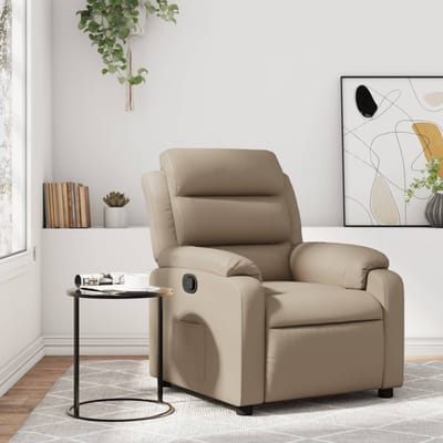 vidaXL - Fauteuil - verstelbaar - kunstleer - cappuccinokleurig