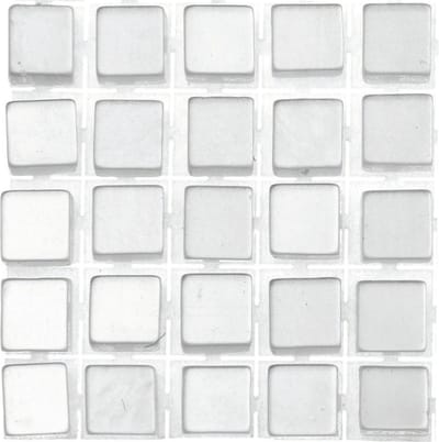 Glorex hobby mozaieken maken steentjes/tegels - 119x - zilvergrijs - 0.5 x 0.5 x 0.2 cm per steentje - zelfklevend