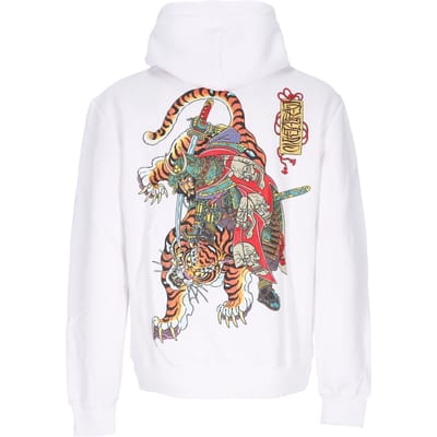Tijger en soldaat hoodie Witte herenhoodie