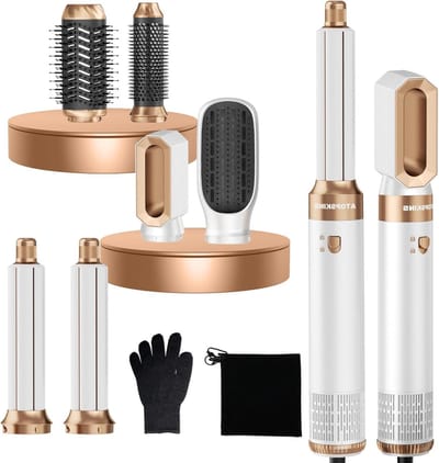 Haarstyling Set - Multistyler Set - Haar Modelleren - 6-in-1 Functionaliteit - 28 x 20 x 5 cm - Wit