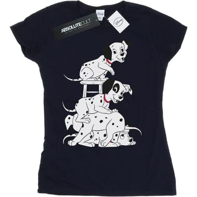 Disney Dames/Dames 101 Dalmatiërs Stoel Katoenen T-Shirt (Marineblauw)