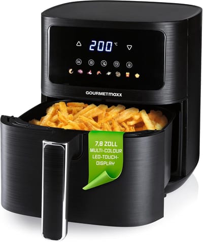 Heteluchtfriteuse - Airfryer Mini Oven - Vetarm Koken - 6 Functies 8 Programma's - 45 Liter - Mat Zwart