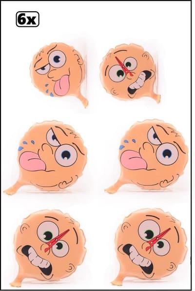 6x Jolly Jokes scheetkussen groot 2 assortie