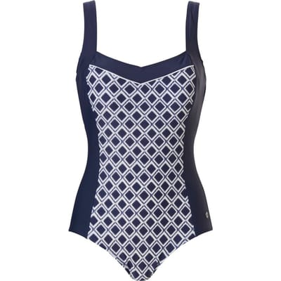 Pastunette Beach - Blue Pattern - Corrigerend Badpak - Blauw - Maat 48