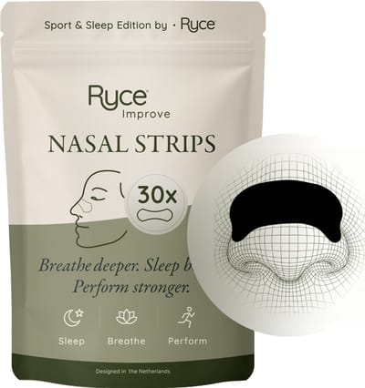 Ryce® Neusstrips - 30 stuks - Pleisters - Spreiders - Anti snurken - Sport - Zwart