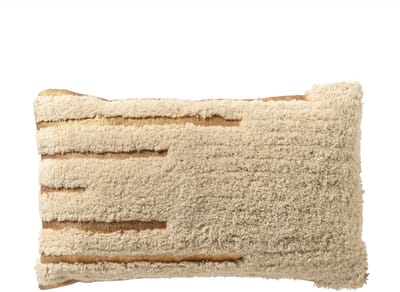 Dutch Decor JIZZA - sierkussen 30x50 cm - 100% katoen - hoogpolig - Tofu - beige - Inclusief binnenkussen - Luxe kussens voor woonkamer & bank