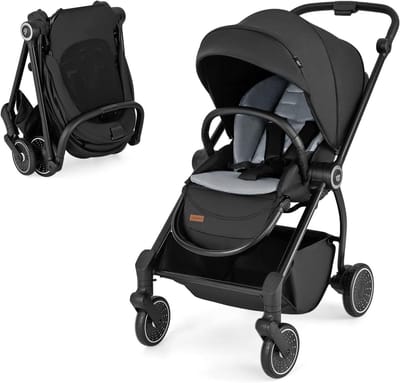 Ombouwbare Kinderwagen - Babybuggy Reisbuggy - Veilig Vervoeren - Omkeerbare Zitting - 8.4 kg - Zwart