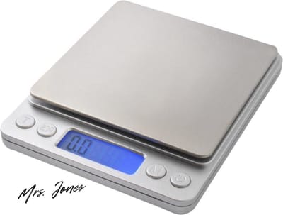 Mrs. Jones Digitale keukenweegschaal 2 kg goudweegschaal precisieweegschaal - weegschaal 3465 .