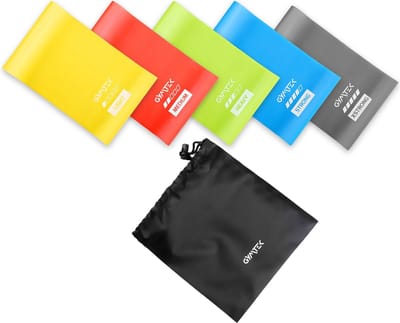 Gymtek® Weerstandsbanden Set - 5 Stuks, 2,5-12,5kg - Fitnessbanden, Weerstandsband, Gymnastiekbanden - Yoga, Pilates, Fitness, Revalidatie
