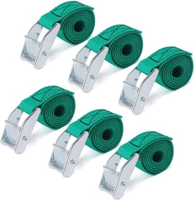 Spanbanden Set - Vastbinden Riemen - Veilig Transport - Hoge Draagkracht - 60 cm Lengte - Groen