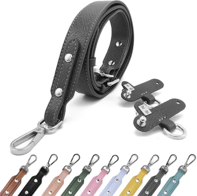 Famanu – PU Verstelbare Brede Schouderriem Voor Tassen Handtas Tasriem Verstelbare Vervangende Draagriem Tas Riem Voor Dames Meisjes Meerkleurige dark gray silver 2.5cm