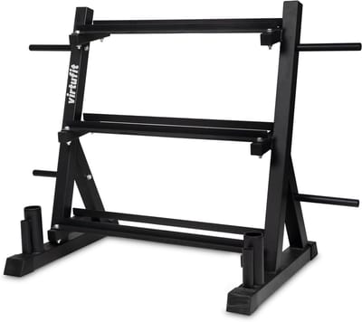 Opbergrek Fitness - Sportrek - Gewichten Opbergen - 3 Laags Systeem - 130x70x60 cm - Zwart