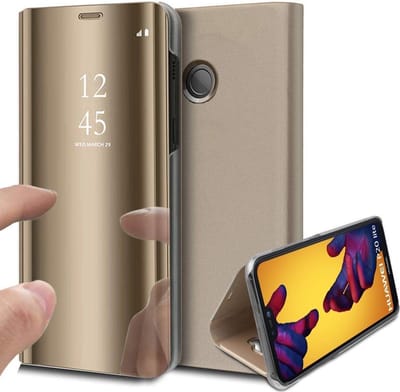 Hoesje geschikt voor Huawei P20 Lite - Book Case Spiegel Goud