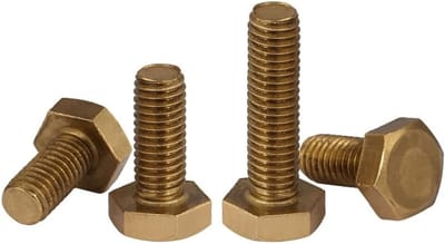 M10x30 mm Hex Schroeven van Koper en Messing - Set van 2 Stuks voor Bevestiging en Montage