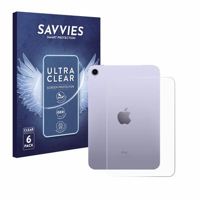 Savvies - Screenprotector voor Apple iPad Mini 7 2024 (Achterkant) - Folie Beschermfolie transparant 6 Stuks