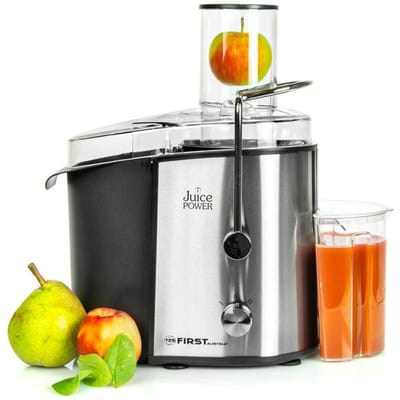 TZS First Austria Sapcentrifuge - Slowjuicer - Juicer 750ml - 2 standen - RVS - 800W - Met Pulpcontainer