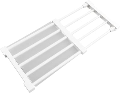 Uitbreidbare en verstelbare opbergplank, kastorganizer zonder spijkers, ideale opbergoplossing voor kleding en accessoires (38-55 cm)
