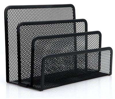 Dailygoods- Brievenhouder 3 Compartimenten - Bureau Organizer - Verticale Mesh - Kantoor/Posthouder - Lichtgewicht - Duurzaam Materiaal