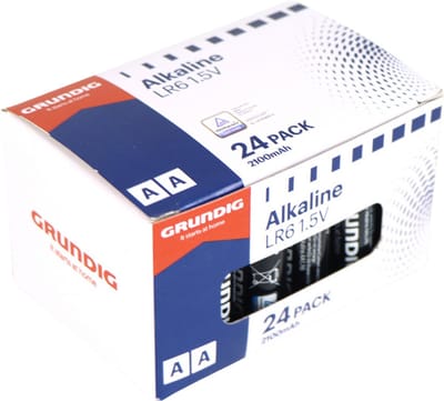 Grundig AA Batterijen – Alkaline Batterijen 1.2V 2100mAh – 24x Batterijen AA voor Klokken, Afstandsbedieningen, Speelgoed en Meer – Niet-Oplaadbaar