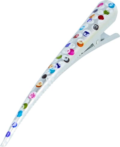Haarsoires Haarspeld Duckklem 13cm – Basic – Sterrenbeeldprint – Metaal – Multicolor Zilver - Sterke Haarclip voor Styling & Dagelijks Gebruik - Hair Clip - Decoratieve Haaraccessoire