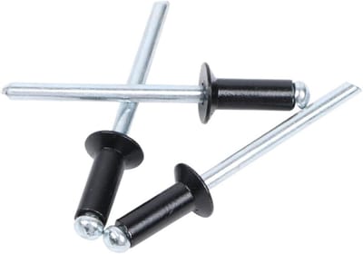 Blinde Popnagels - Aluminium Klinknagels - Bevestigen van Materialen - Verzonken Kop - M3.2 30 Stuks - Zwart