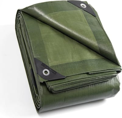 Afdekzeil 4x6m Groen Waterdicht met Ingeslagen Ringen Scheurvast UV Bestendig