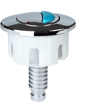 Toilet Drukknop - Spoelknop WC - Water Besparen - Dubbele Afvoer - 49 x 75 cm - Zilver