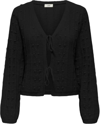 Jacqueline de Yong Vest Jdysigrid Life L/s Tie Cardigan Knt 15351394 Black Dames Maat - L