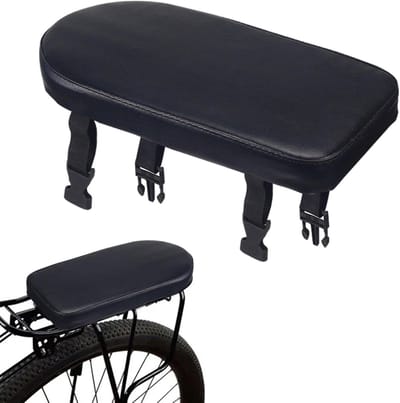 Fietsstoeltje - Achterzitje Fiets - kussens - Fietskussen - Universeel Achterzitje - Kunstleer - Zwart