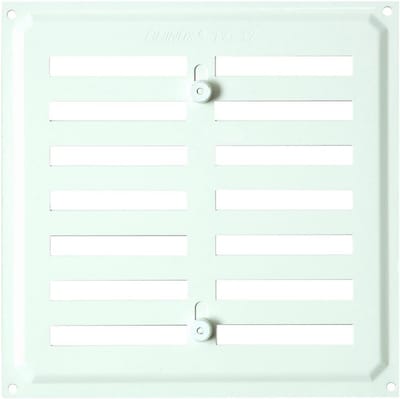 Verstelbaar Ventilatie Rooster met Jaloezie - Wit Ventilatiekanaal