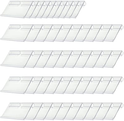 Allecto - Labelhouder - Transparant - 50 Stuks - 6 x 4.2 cm - Voor